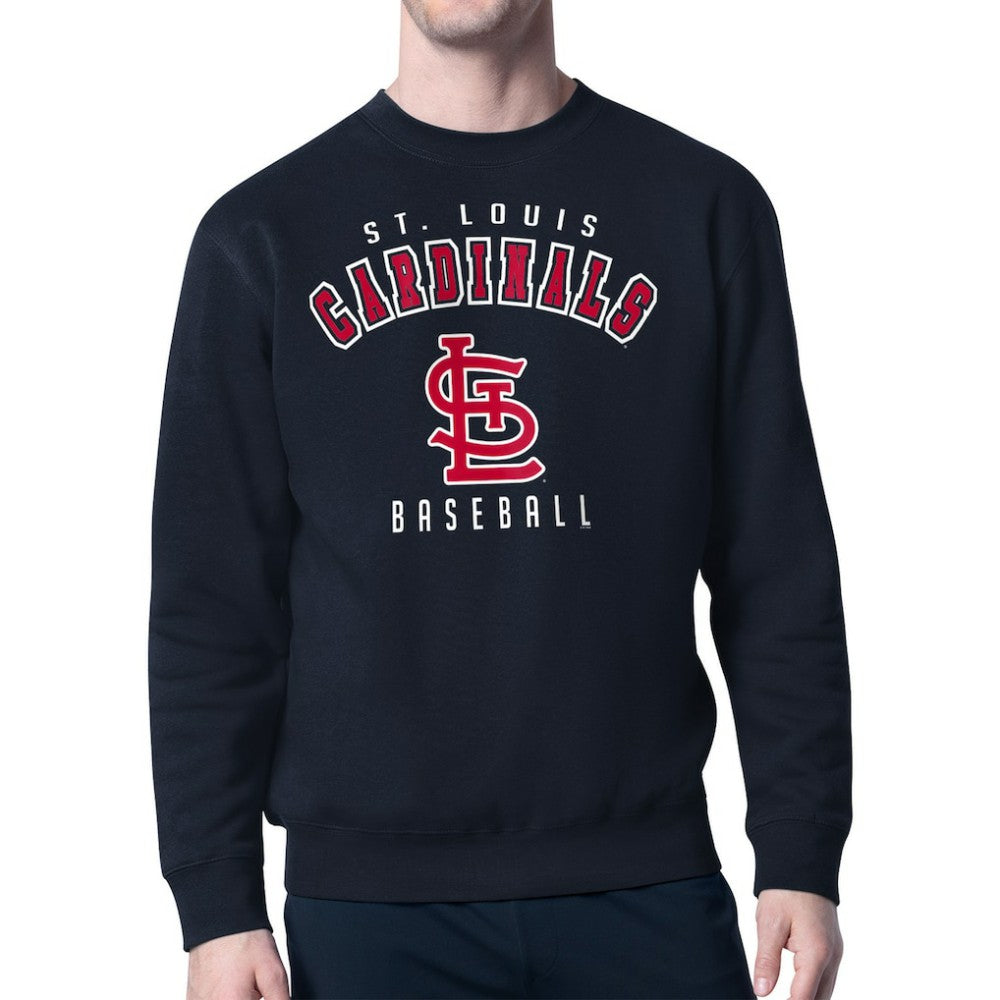 St. Louis Cardinals Starter Team Logo Fleece Pullover Sweatshirt - Navy Pullover