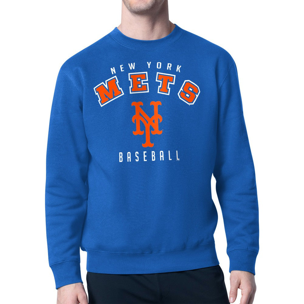 New York Mets Starter Team Logo Fleece Pullover Sweatshirt - Royal Pullover