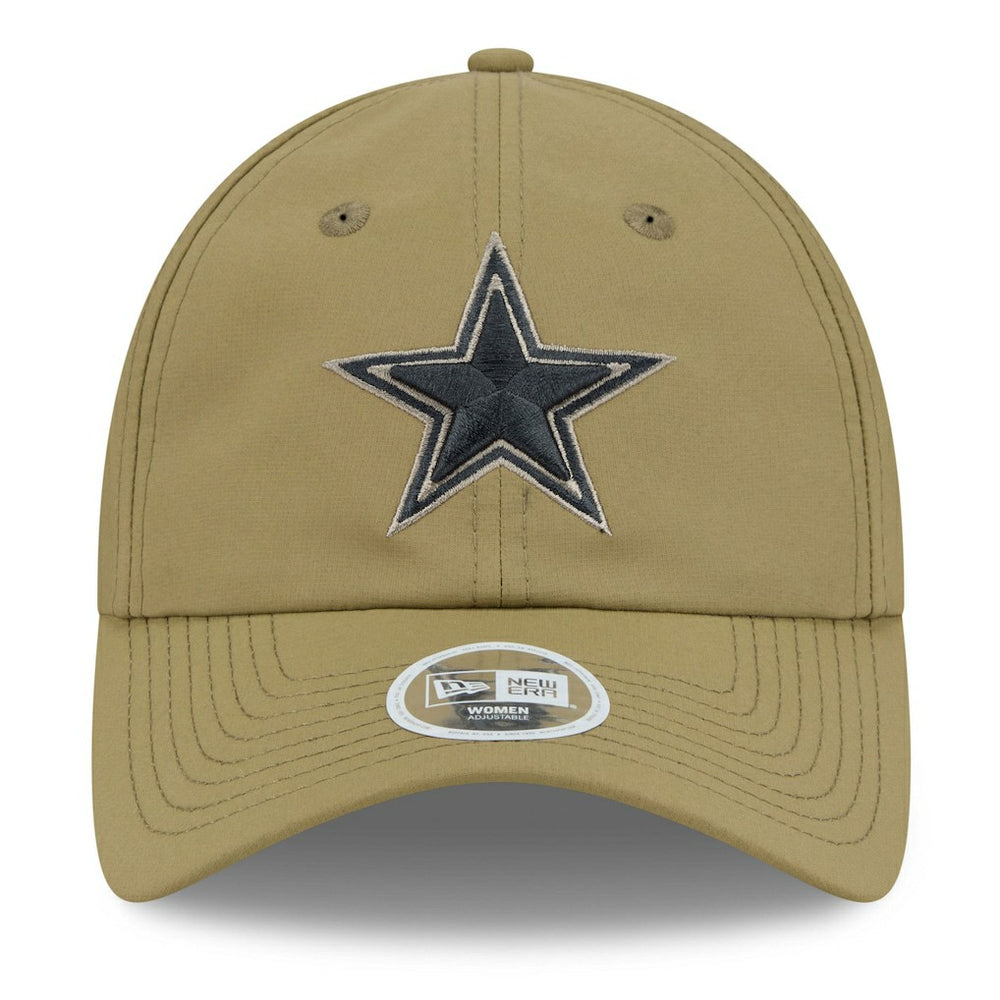 Dallas Cowboys New Era Women's 2025 Salute to Service Pony Tail Adjustable Hat - Green Hats
