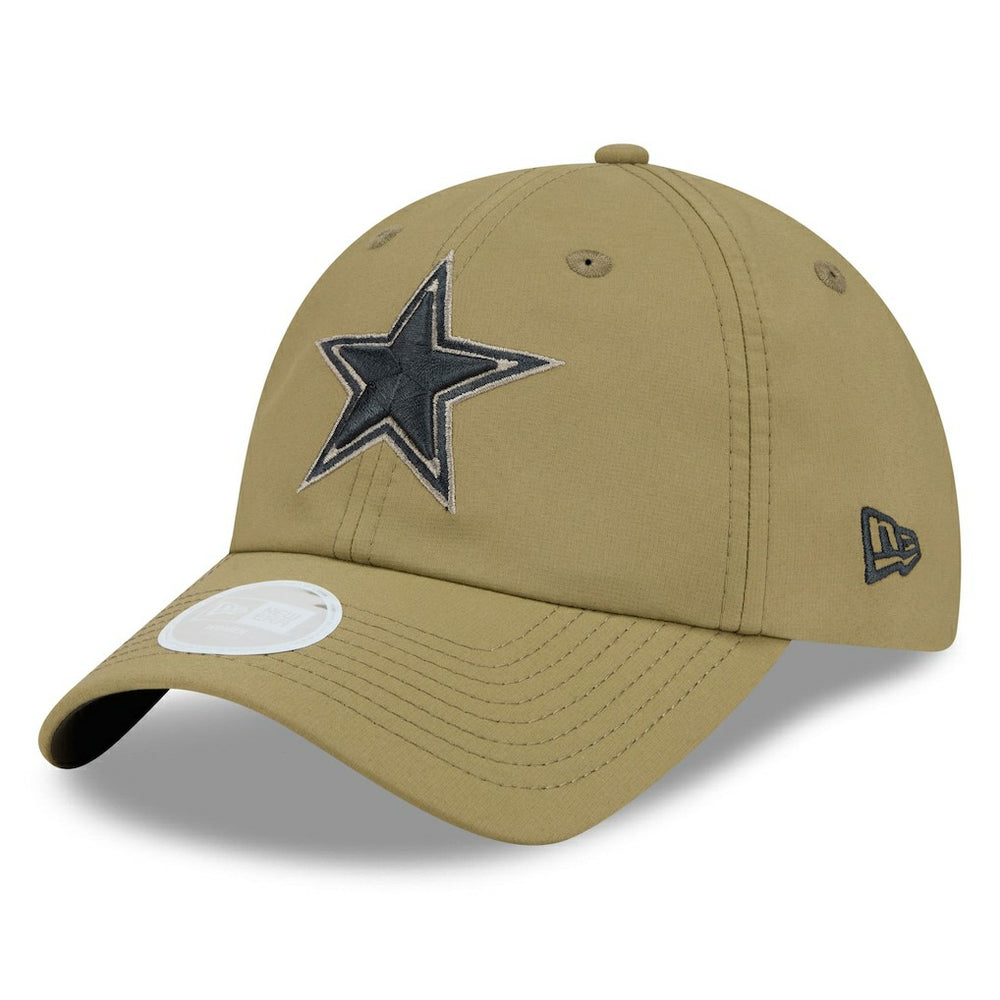 Dallas Cowboys New Era Women's 2025 Salute to Service Pony Tail Adjustable Hat - Green Hats