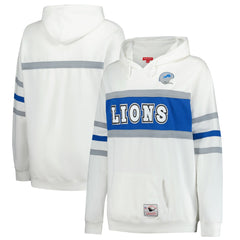 Detroit Lions Women's Plus Size Head Coach Throwback Pullover Hoodie - White Hoodies