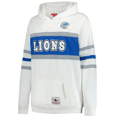Detroit Lions Women's Plus Size Head Coach Throwback Pullover Hoodie - White Hoodies