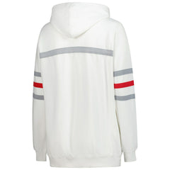 Atlanta Falcons Women's Plus Size Head Coach Throwback Pullover Hoodie - White Hoodies