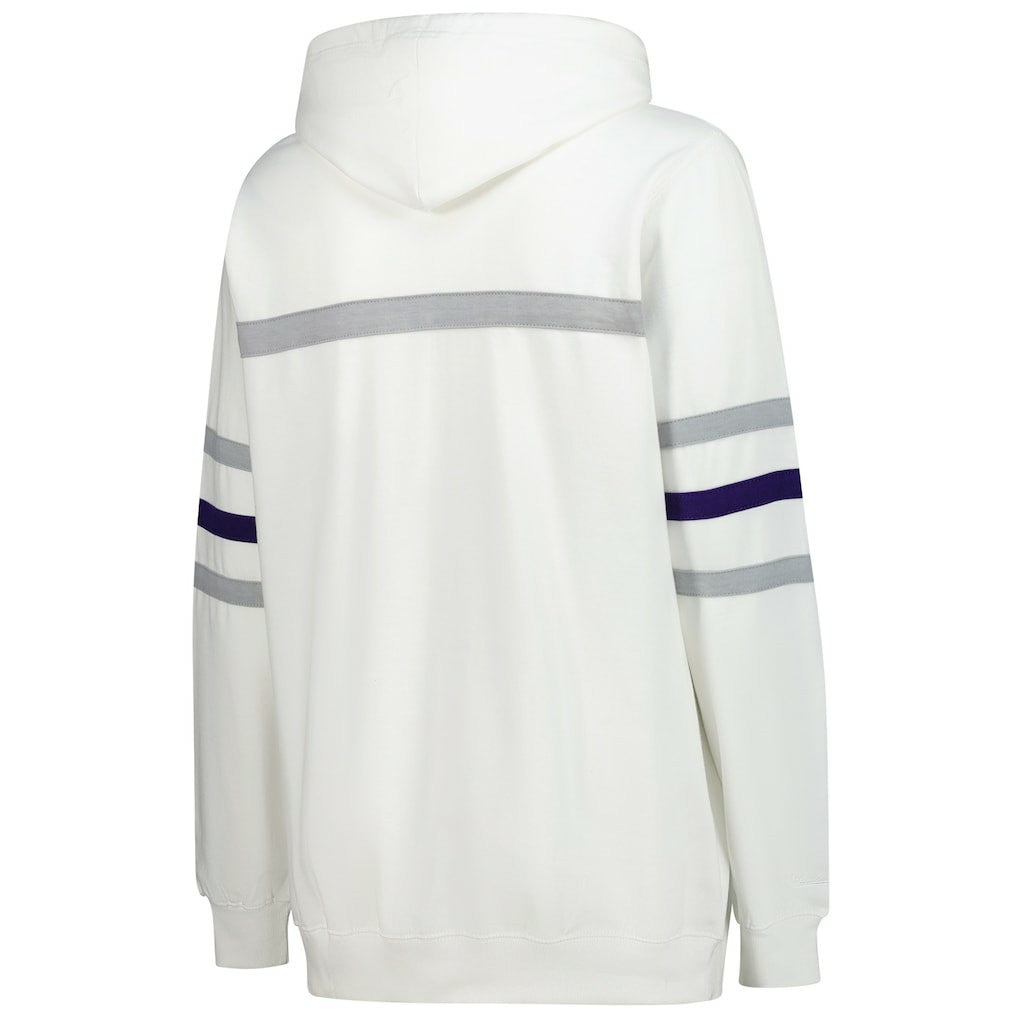 Baltimore Ravens Women's Plus Size Head Coach Throwback Pullover Hoodie - White Hoodies