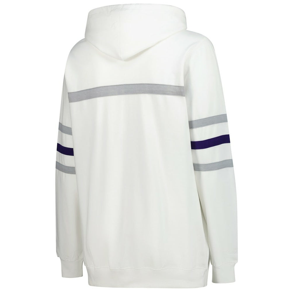 Baltimore Ravens Women's Plus Size Head Coach Throwback Pullover Hoodie - White Hoodies