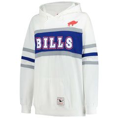 Buffalo Bills Women's Plus Size Head Coach Throwback Pullover Hoodie - White Hoodies