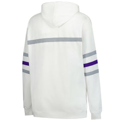 Minnesota Vikings Women's Plus Size Head Coach Throwback Pullover Hoodie - White Hoodies
