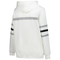 Pittsburgh Steelers Women's Plus Size Head Coach Throwback Pullover Hoodie - White Hoodies