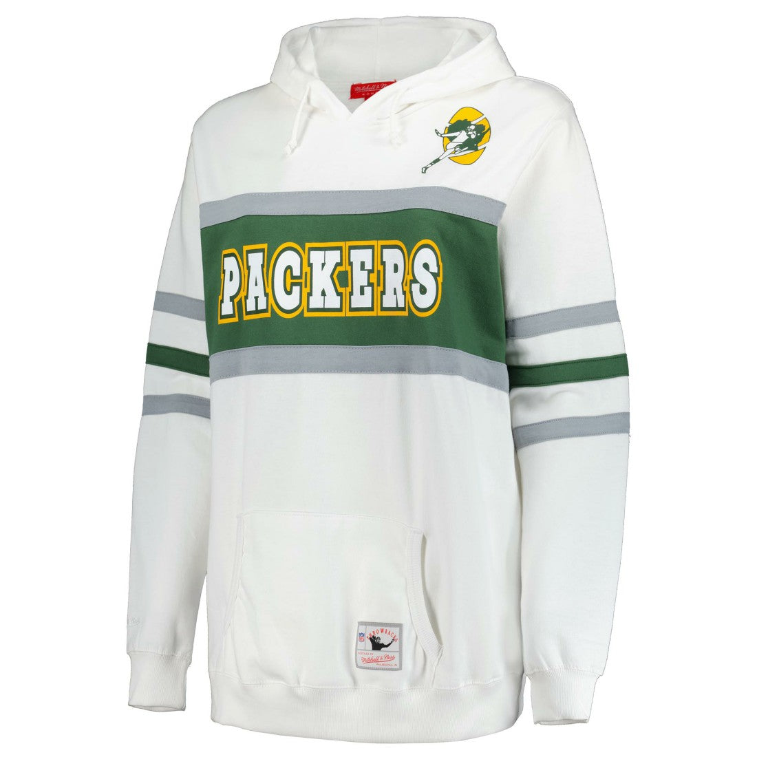 Green Bay Packers Women's Plus Size Head Coach Throwback Pullover Hoodie - White Hoodies