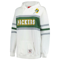 Green Bay Packers Women's Plus Size Head Coach Throwback Pullover Hoodie - White Hoodies