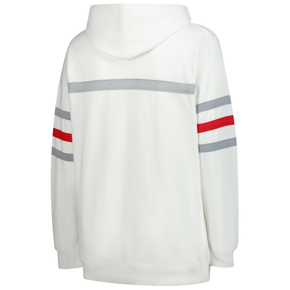 Kansas City Chiefs Women's Plus Size Head Coach Throwback Pullover Hoodie - White Hoodies
