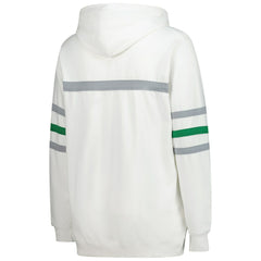 Philadelphia Eagles Women's Plus Size Head Coach Throwback Pullover Hoodie - White Hoodies