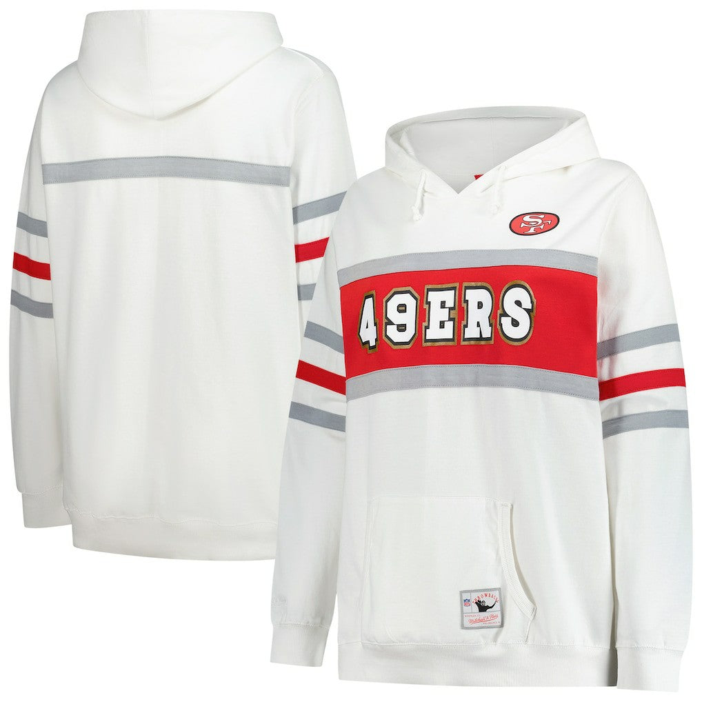 San Francisco 49ers Women's Plus Size Head Coach Throwback Pullover Hoodie - White Hoodies