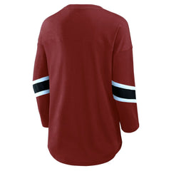 Washington Commanders Women's Plus Size Redzone 3/4-Sleeve Scoop Neck T-Shirt - Burgundy T-shirts