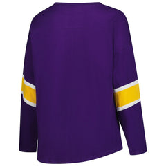 Minnesota Vikings Women's Plus Size Redzone 3/4-Sleeve Scoop Neck T-Shirt - Purple T-shirts