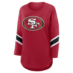 San Francisco 49ers Women's Plus Size Redzone 3/4-Sleeve Scoop Neck T-Shirt - Scarlet T-shirts
