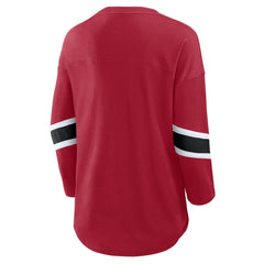 San Francisco 49ers Women's Plus Size Redzone 3/4-Sleeve Scoop Neck T-Shirt - Scarlet T-shirts