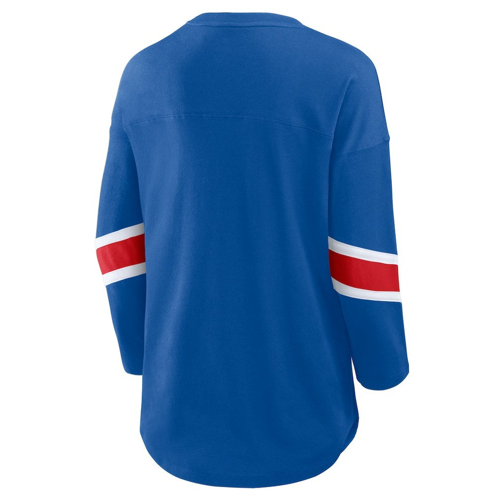 Buffalo Bills Women's Plus Size Redzone 3/4-Sleeve Scoop Neck T-Shirt - Royal T-shirts