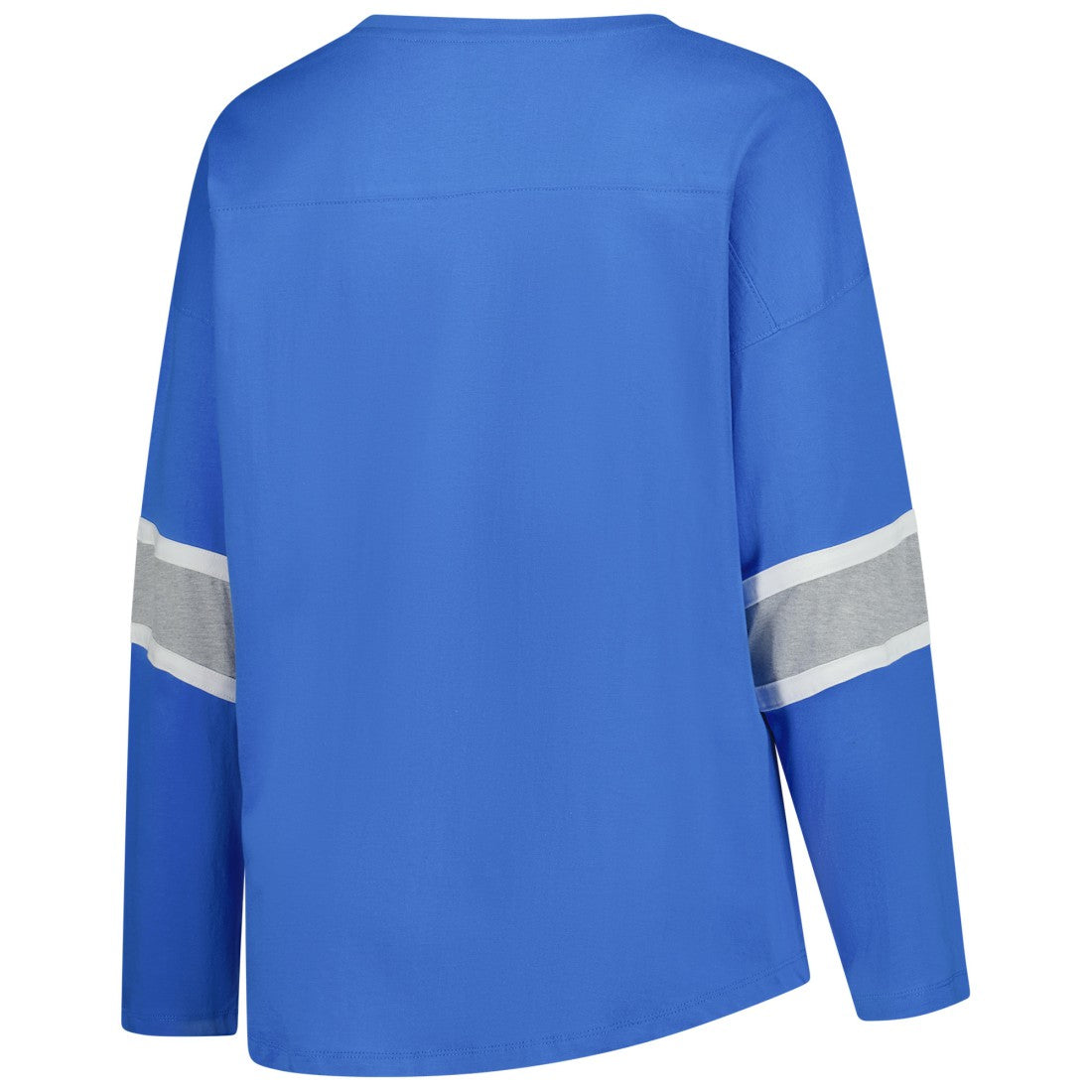 Detroit Lions Women's Plus Size Redzone 3/4-Sleeve Scoop Neck T-Shirt - Blue T-shirts
