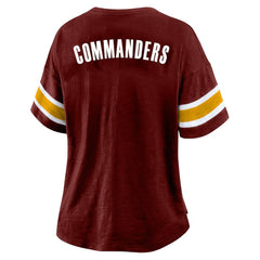 Washington Commanders Women's Plus Size Redzone Notch Neck T-Shirt - Burgundy T-shirts