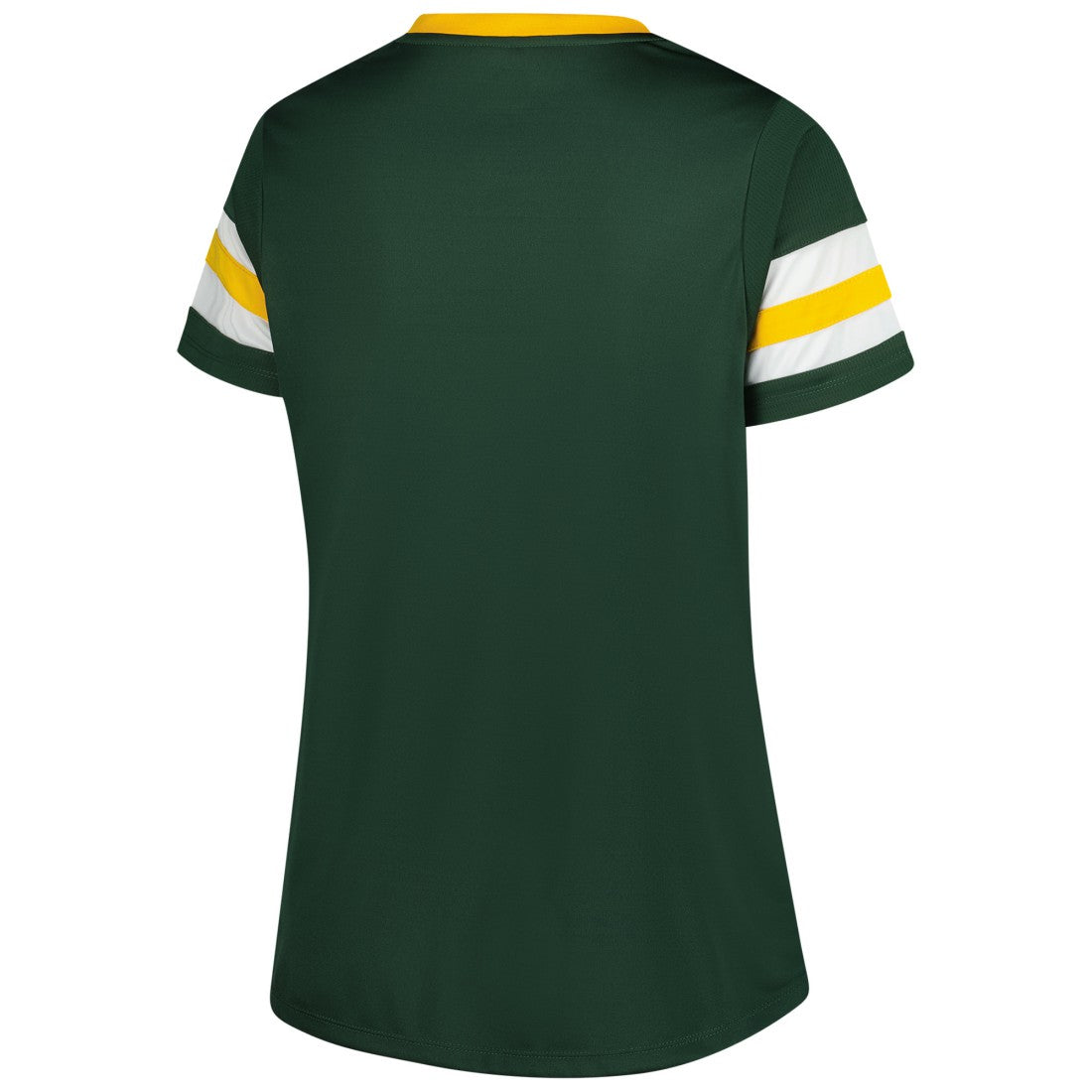 Green Bay Packers Women's Plus Size Rhinestone Redzone Athena Lace-Up Notch Neck T-Shirt - Green T-shirts