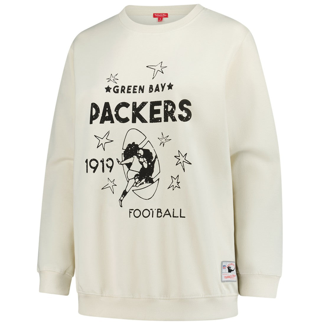 Green Bay Packers Women's Plus Size Shooting Star Sweatshirt - Cream Sweatshirts
