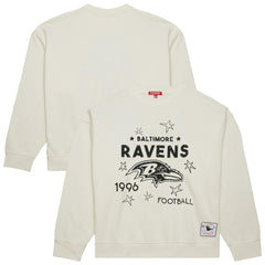 Baltimore Ravens Women's Plus Size Shooting Star Sweatshirt - Cream Sweatshirts