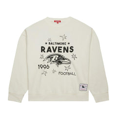 Baltimore Ravens Women's Plus Size Shooting Star Sweatshirt - Cream Sweatshirts