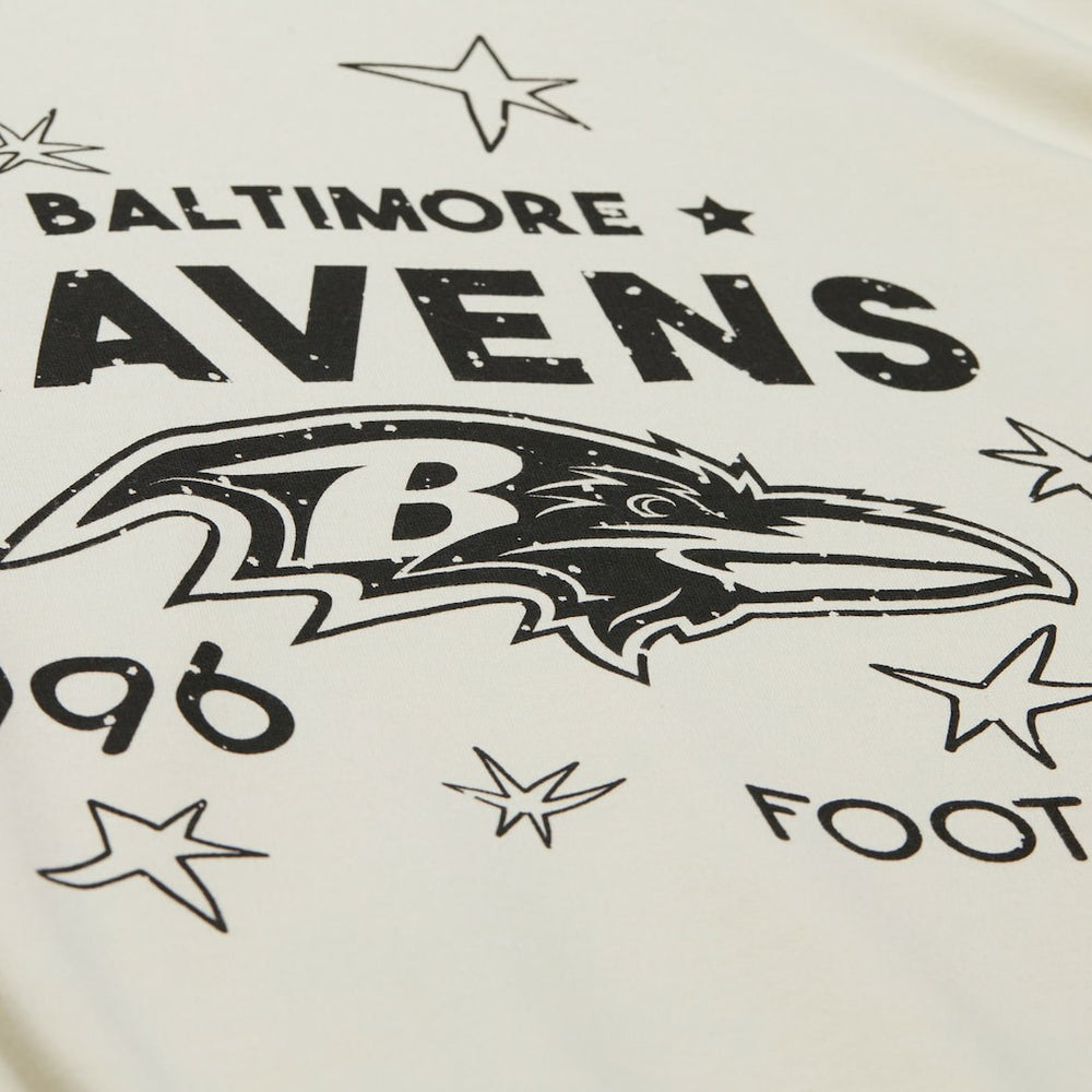 Baltimore Ravens Women's Plus Size Shooting Star Sweatshirt - Cream Sweatshirts