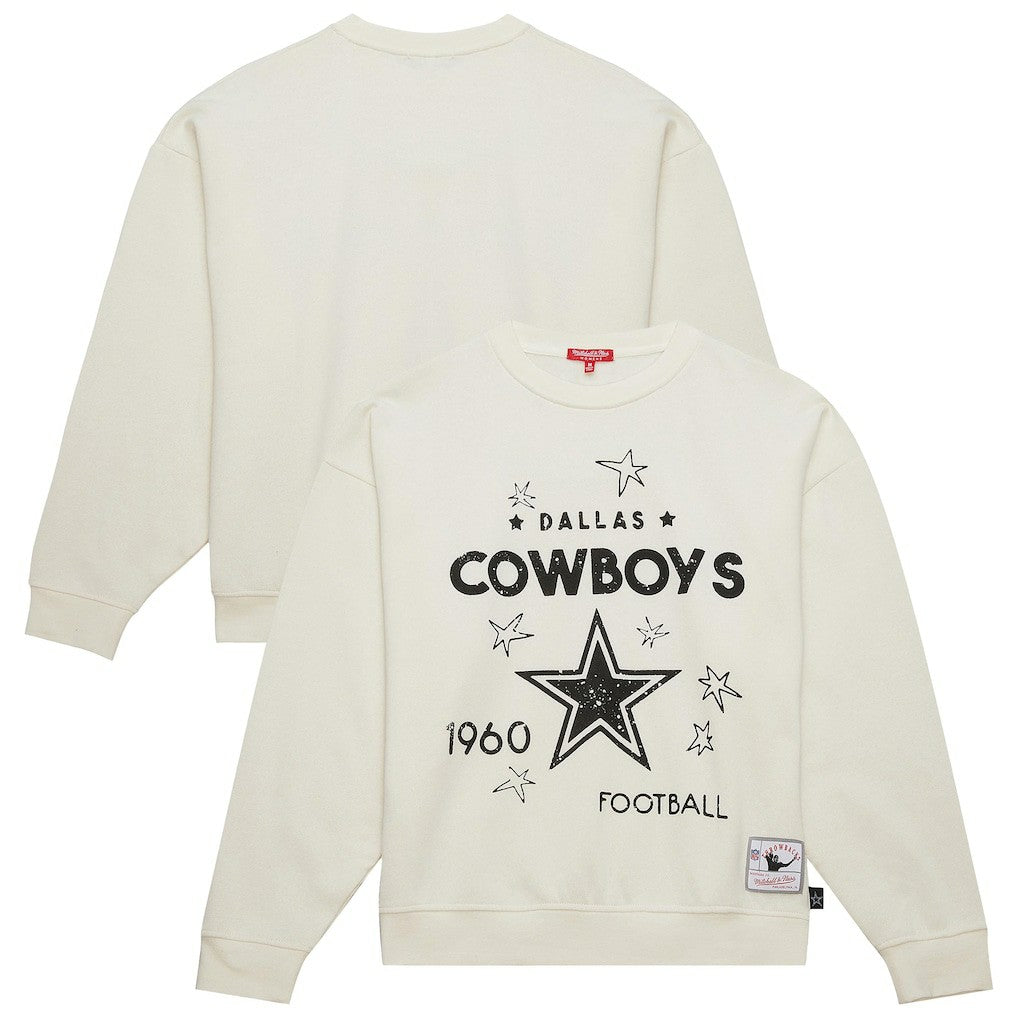 Dallas Cowboys Women's Plus Size Shooting Star Sweatshirt - Cream Sweatshirts