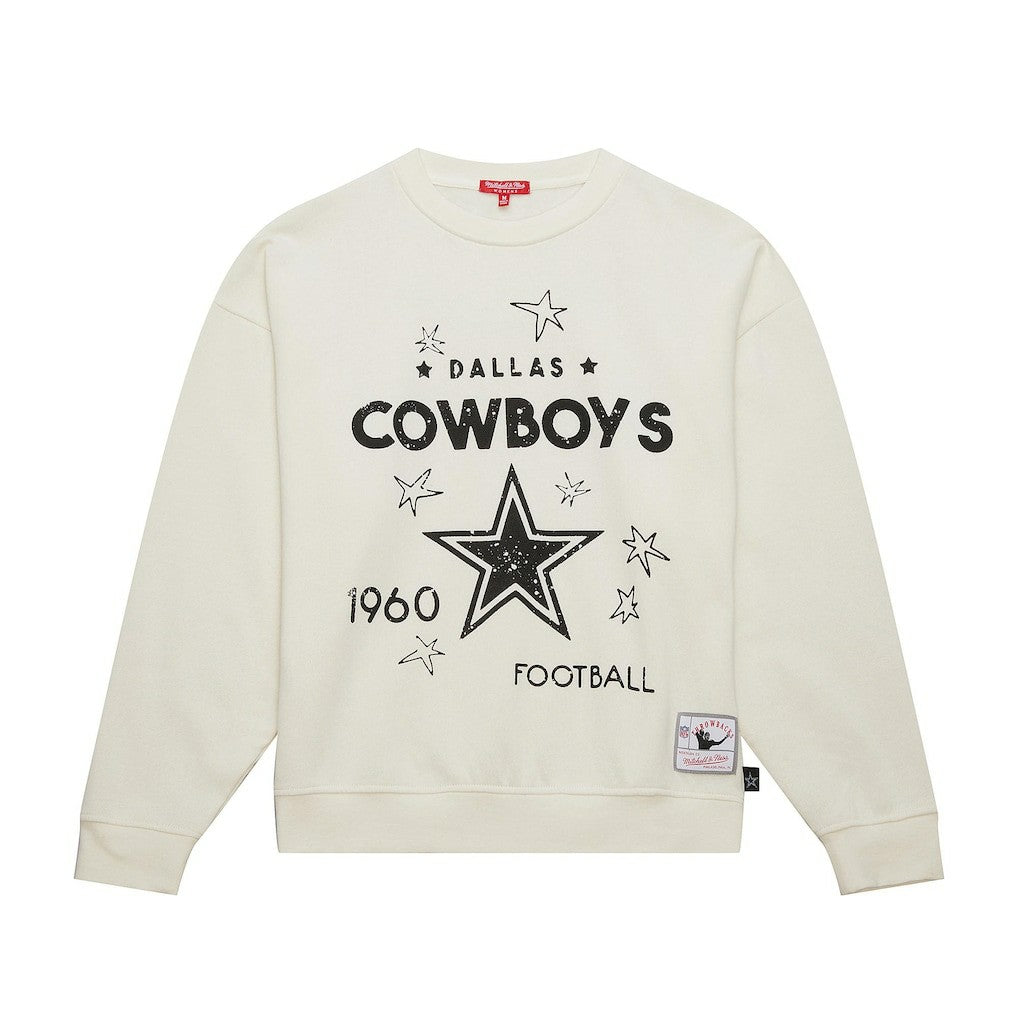 Dallas Cowboys Women's Plus Size Shooting Star Sweatshirt - Cream Sweatshirts