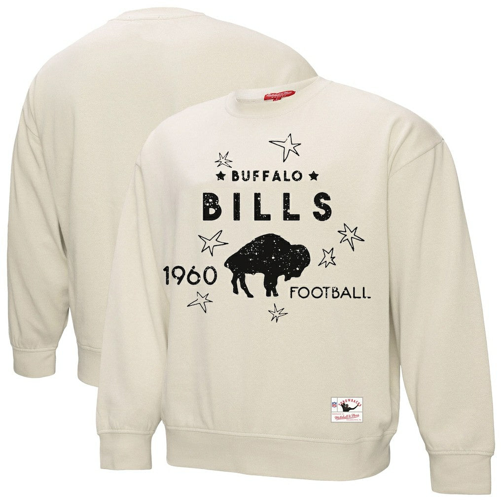 Buffalo Bills Women's Plus Size Shooting Star Sweatshirt - Cream Sweatshirts