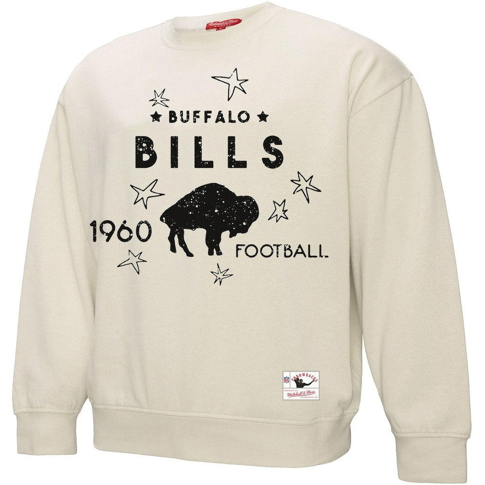Buffalo Bills Women's Plus Size Shooting Star Sweatshirt - Cream Sweatshirts