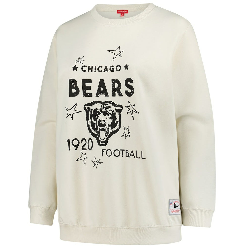 Chicago Bears Women's Plus Size Shooting Star Sweatshirt - Cream Sweatshirts