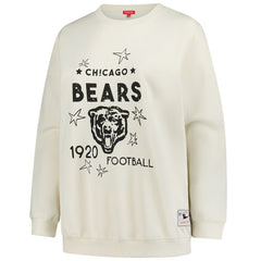 Chicago Bears Women's Plus Size Shooting Star Sweatshirt - Cream Sweatshirts