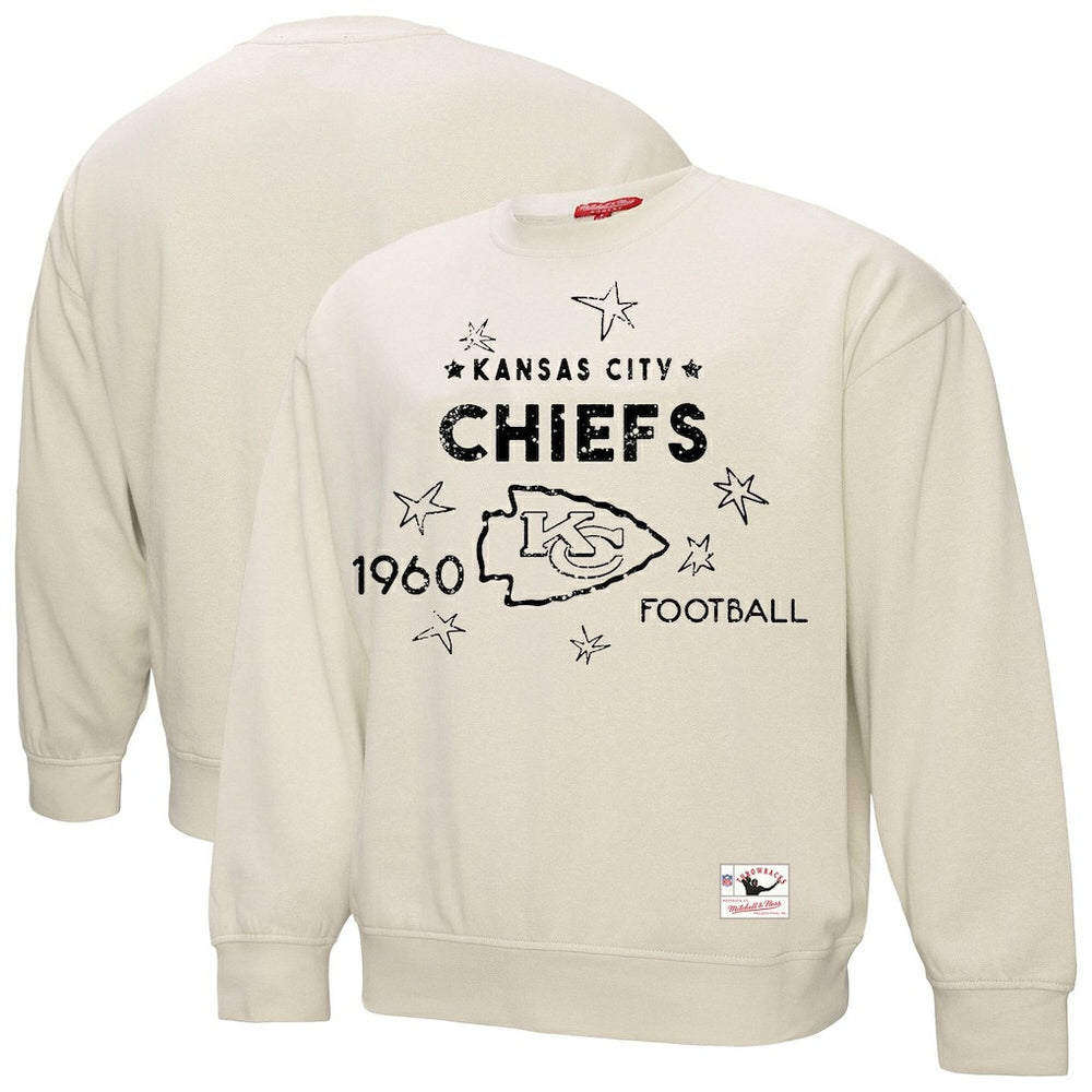 Kansas City Chiefs Women's Plus Size Shooting Star Sweatshirt - Cream Sweatshirts