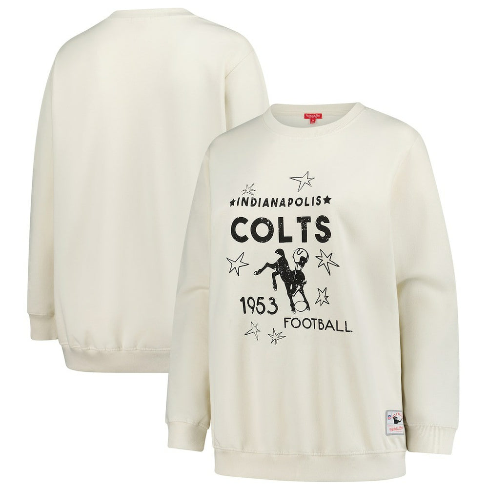Indianapolis Colts Women's Plus Size Shooting Star Sweatshirt - Cream Sweatshirts