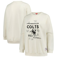 Indianapolis Colts Women's Plus Size Shooting Star Sweatshirt - Cream Sweatshirts
