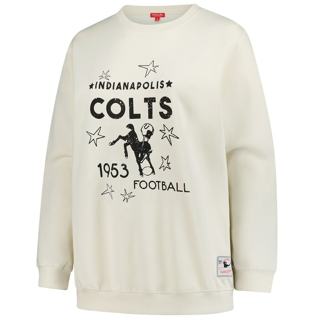 Indianapolis Colts Women's Plus Size Shooting Star Sweatshirt - Cream Sweatshirts