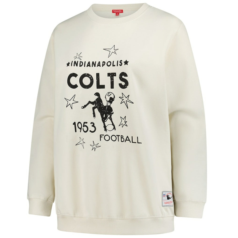 Indianapolis Colts Women's Plus Size Shooting Star Sweatshirt - Cream Sweatshirts