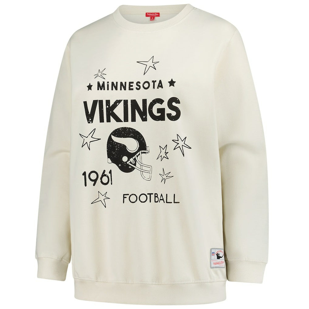 Minnesota Vikings Women's Plus Size Shooting Star Sweatshirt - Cream Sweatshirts
