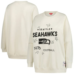 Seattle Seahawks Women's Plus Size Shooting Star Sweatshirt - Cream Sweatshirts