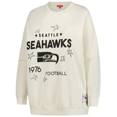 Seattle Seahawks Women's Plus Size Shooting Star Sweatshirt - Cream Sweatshirts