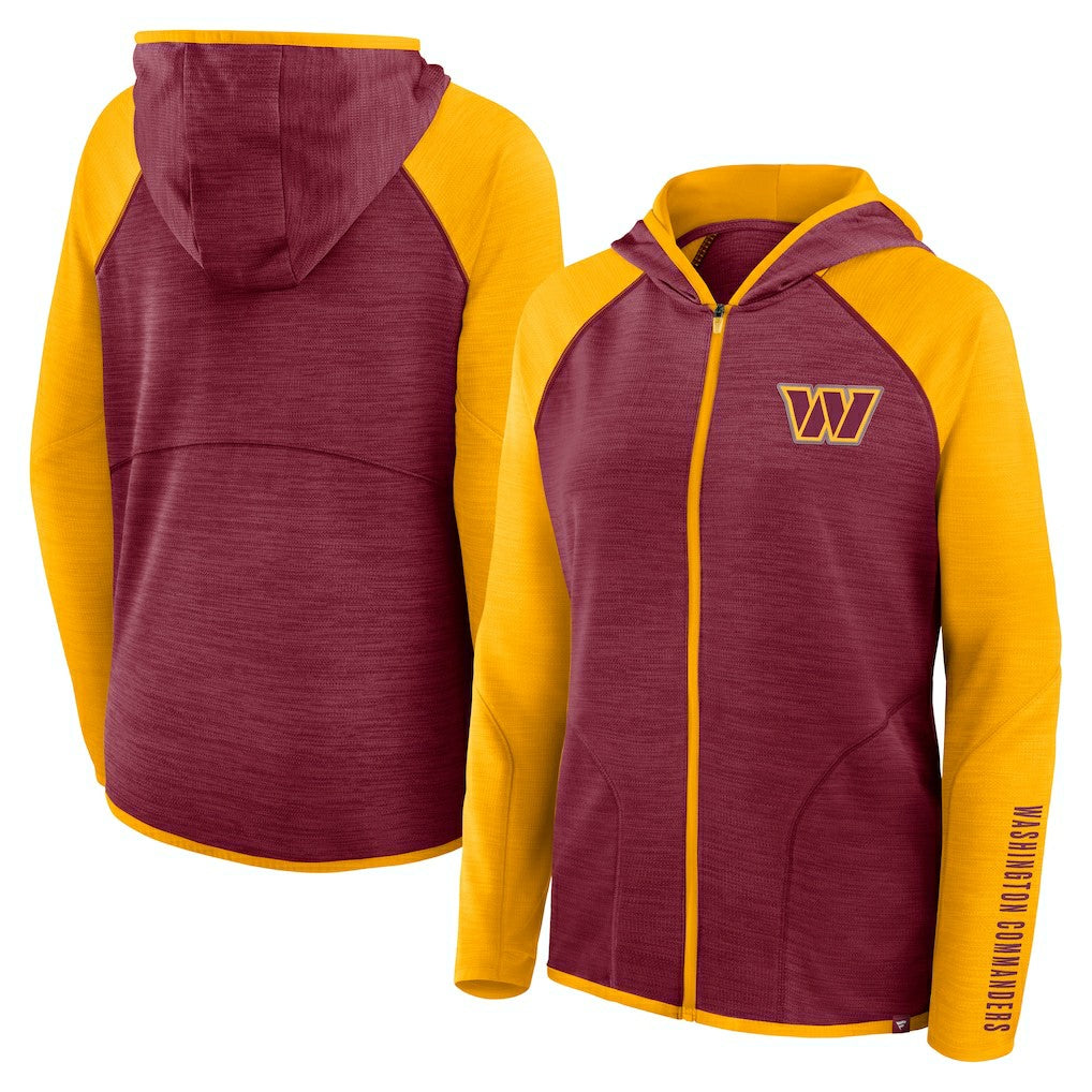 Washington Commanders Women's Plus Size End Around Pass Full-Zip Hoodie - Burgundy Hoodies