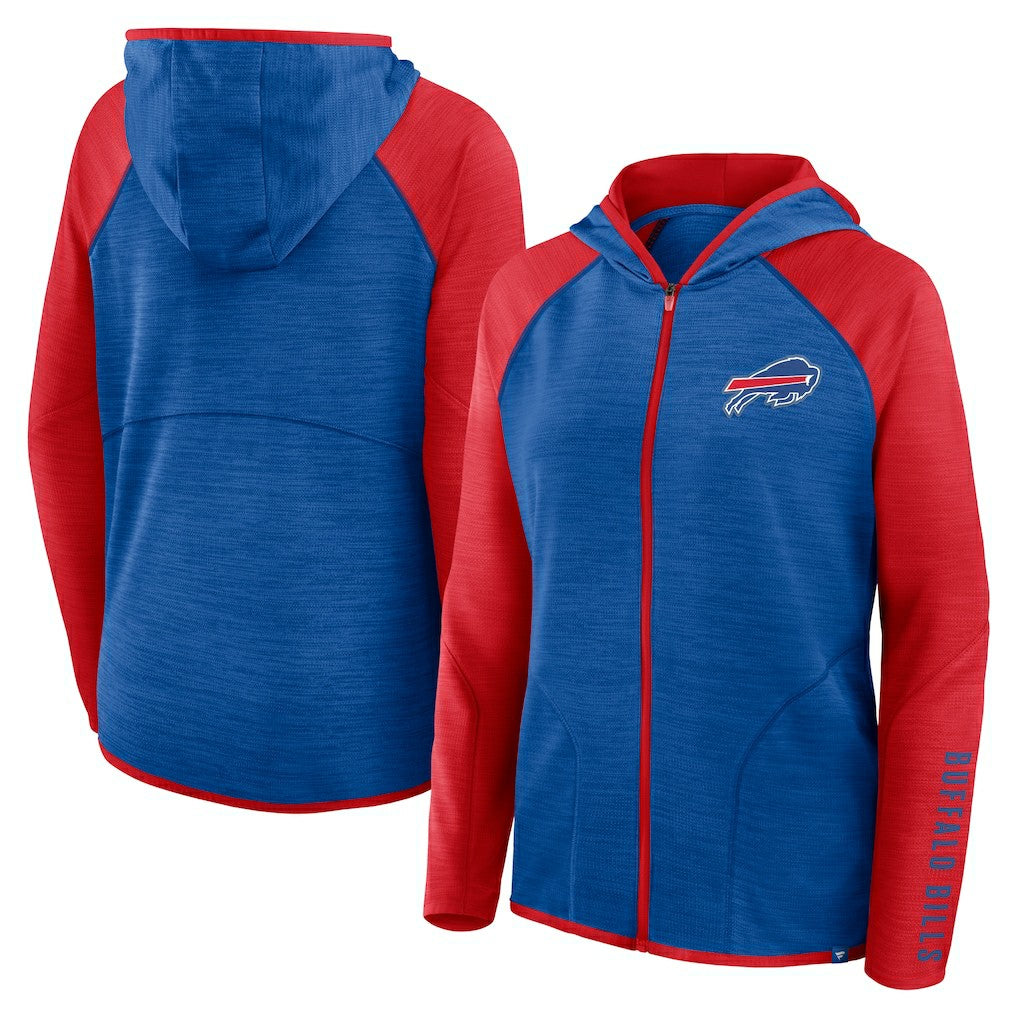 Buffalo Bills Women's Plus Size End Around Pass Full-Zip Hoodie - Royal Hoodies