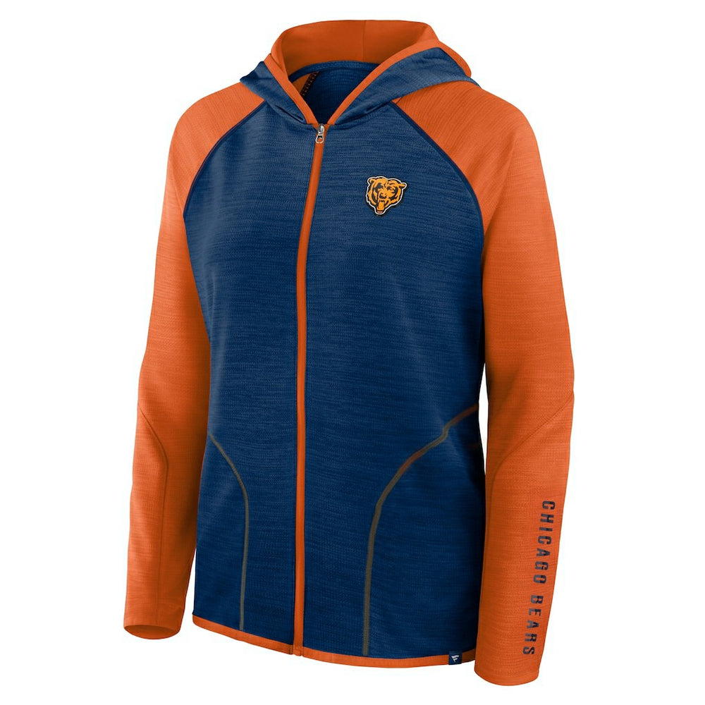 Chicago Bears Women's Plus Size End Around Pass Full-Zip Hoodie - Navy Hoodies