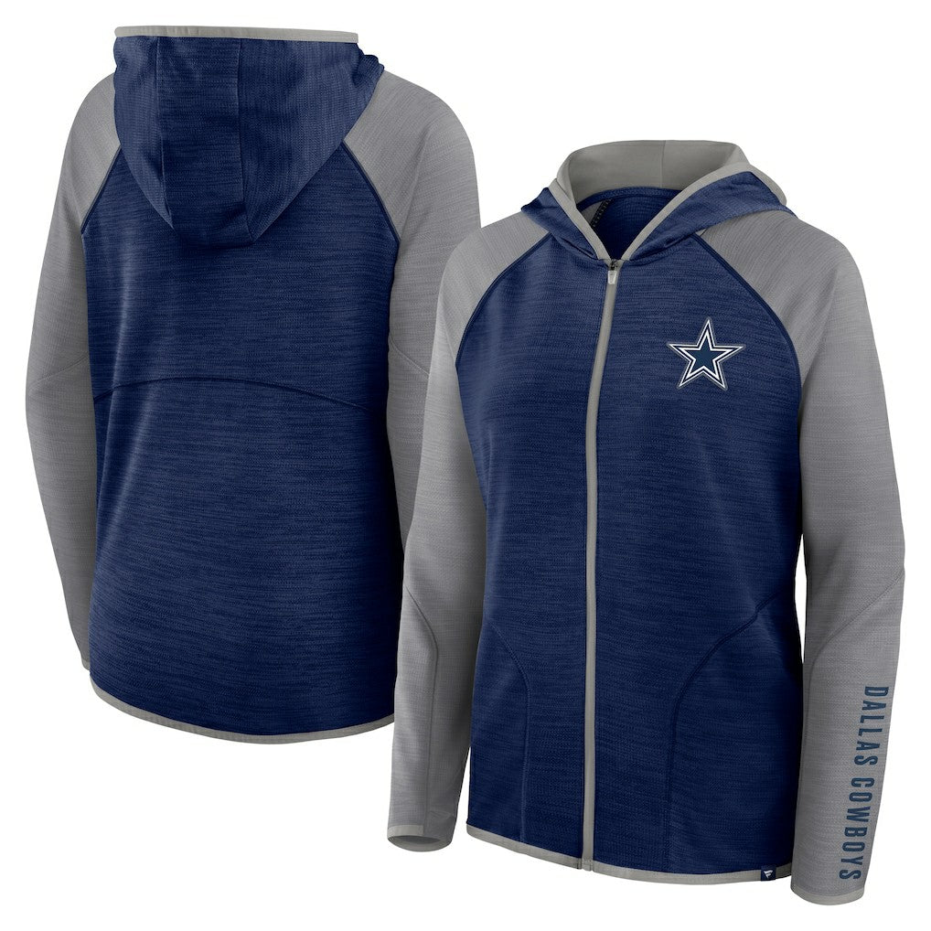 Dallas Cowboys Women's Plus Size End Around Pass Full-Zip Hoodie - Navy Hoodies