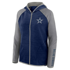 Dallas Cowboys Women's Plus Size End Around Pass Full-Zip Hoodie - Navy Hoodies