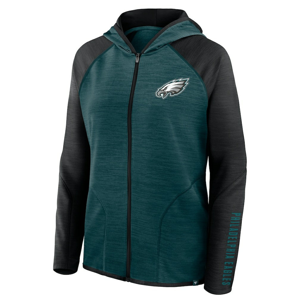 Philadelphia Eagles Women's Plus Size End Around Pass Full-Zip Hoodie - Midnight Green Hoodies