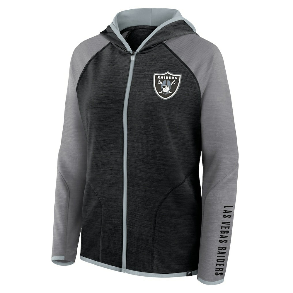 Las Vegas Raiders Women's Plus Size End Around Pass Full-Zip Hoodie - Black Hoodies